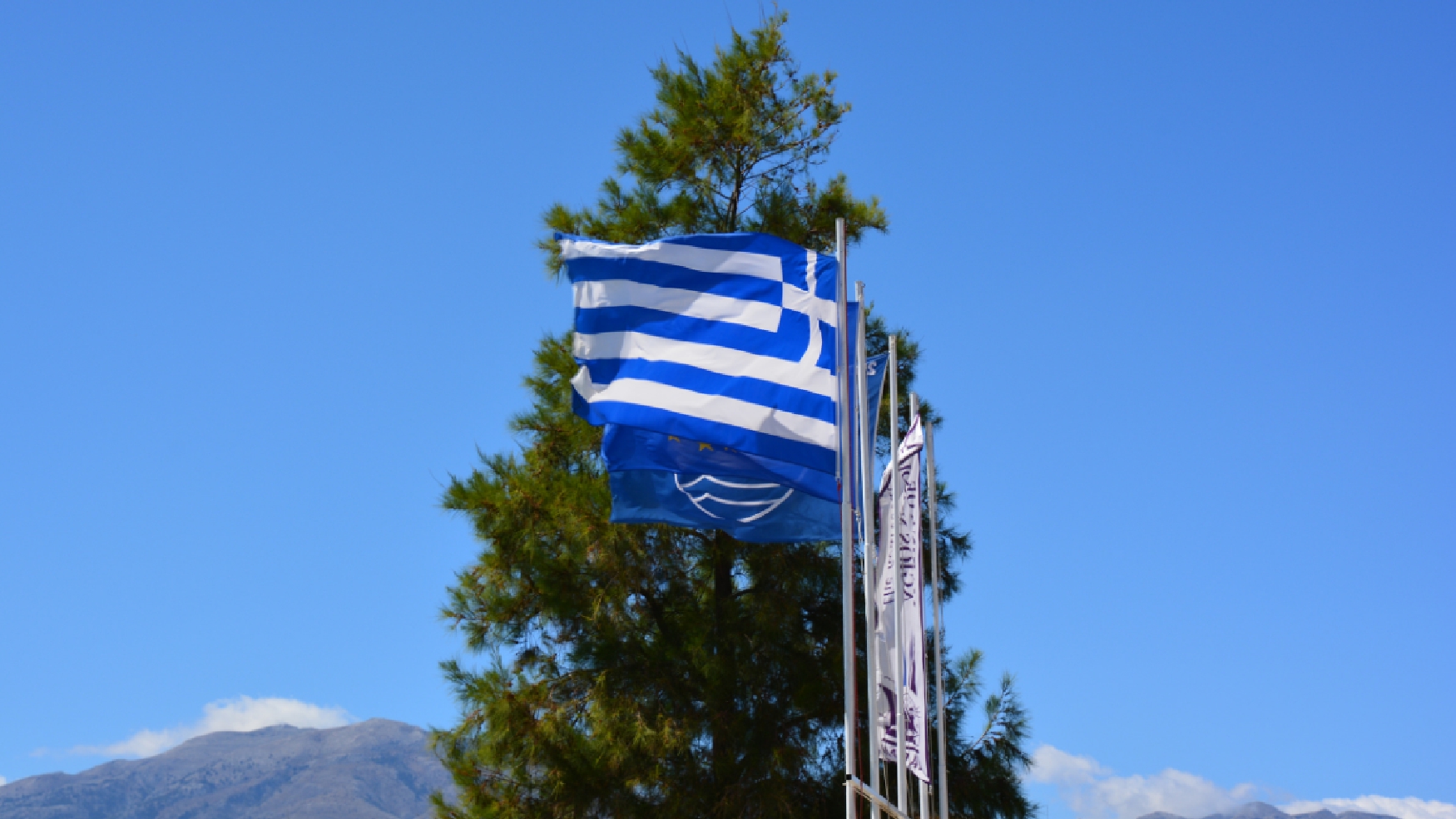 Griechische Flagge auf Kreta