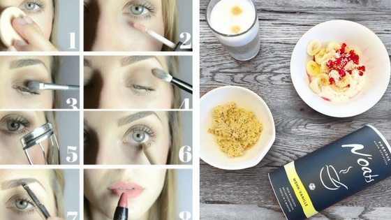 schminken mit brille tutorial und fruehstueck porridge1