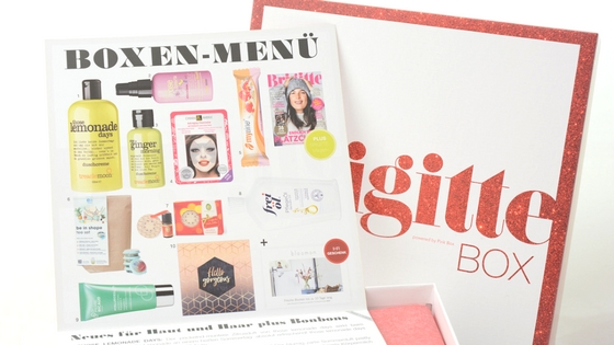 Unboxing: Die Brigitte Box Dezember 2016 2 brigitte box dezember 2016 boxen menue1