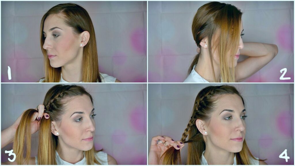 Long Bob Styles - 3 einfache Frisuren 2 long bob flechtfrisur collage1