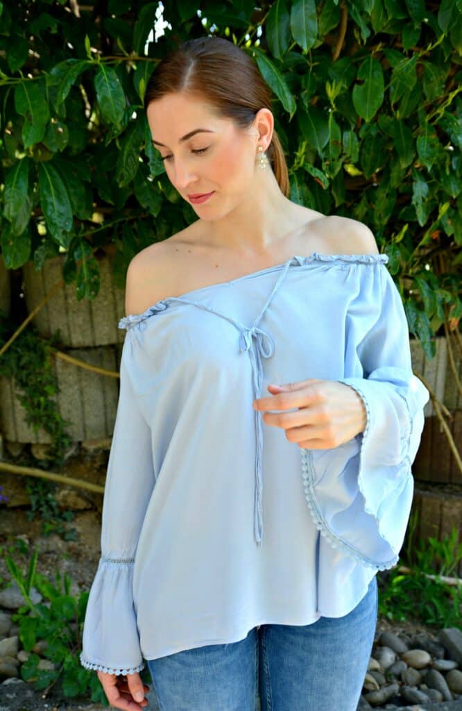 shein bluse blau 161