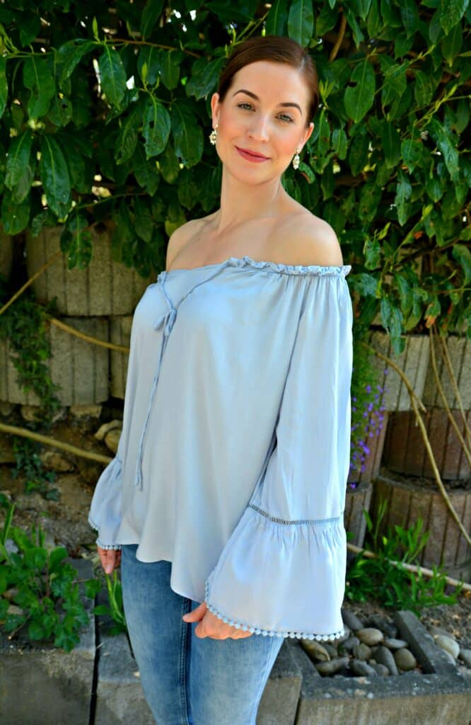 Frühlingsoutfit: It's all about the blouse! 15 shein bluse blau 201