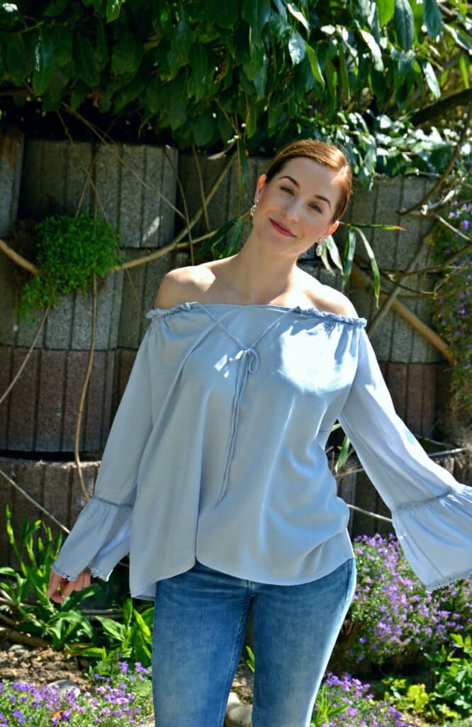 Frühlingsoutfit: It's all about the blouse! 18 shein bluse blau 41